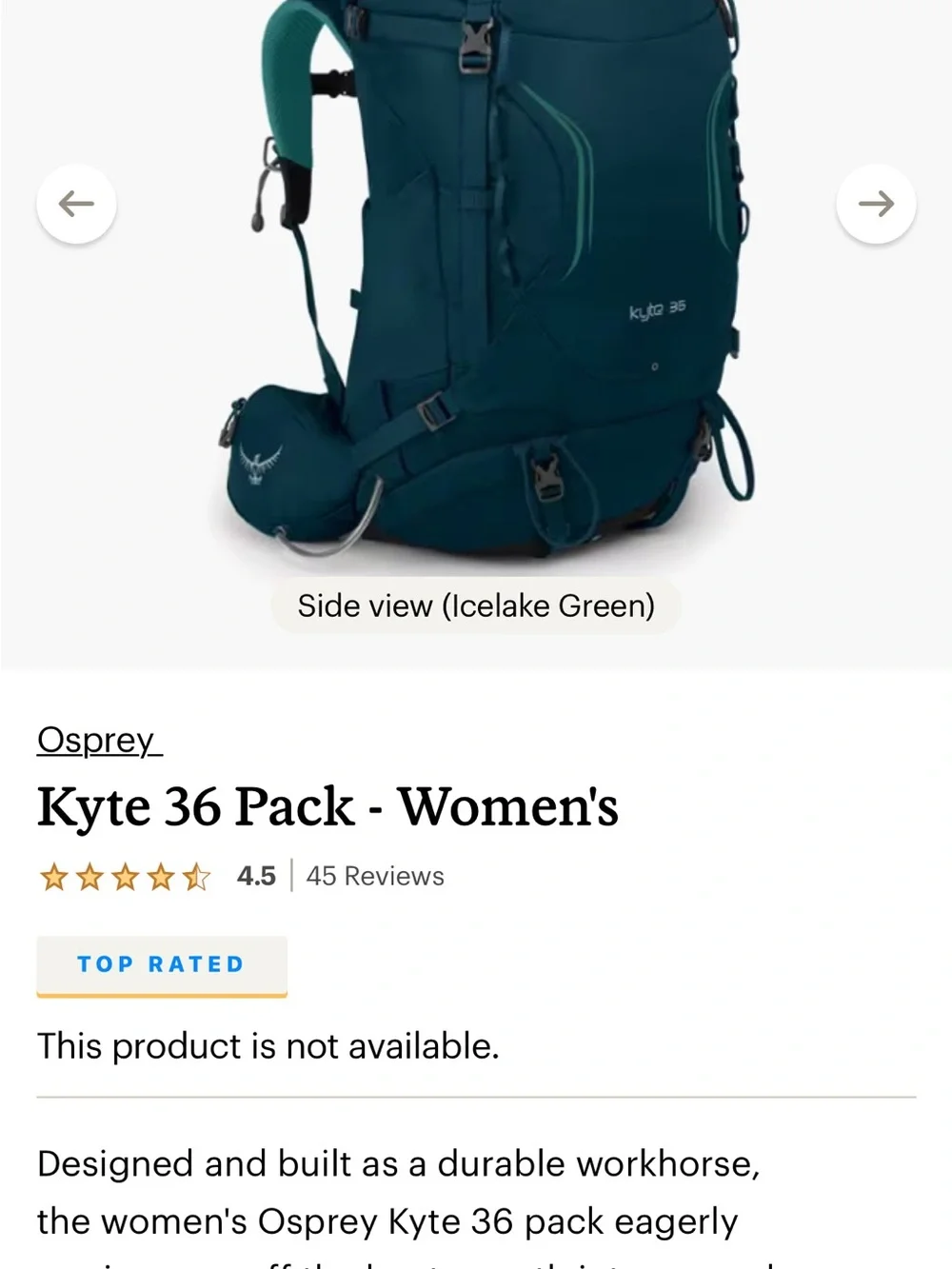 OSPREY sturdy backpack